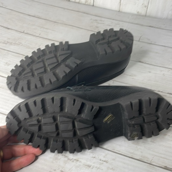 Bonaflex Leather and Calf Hair Animal Print Platform Lug Sole Loafer - Picture 8 of 13